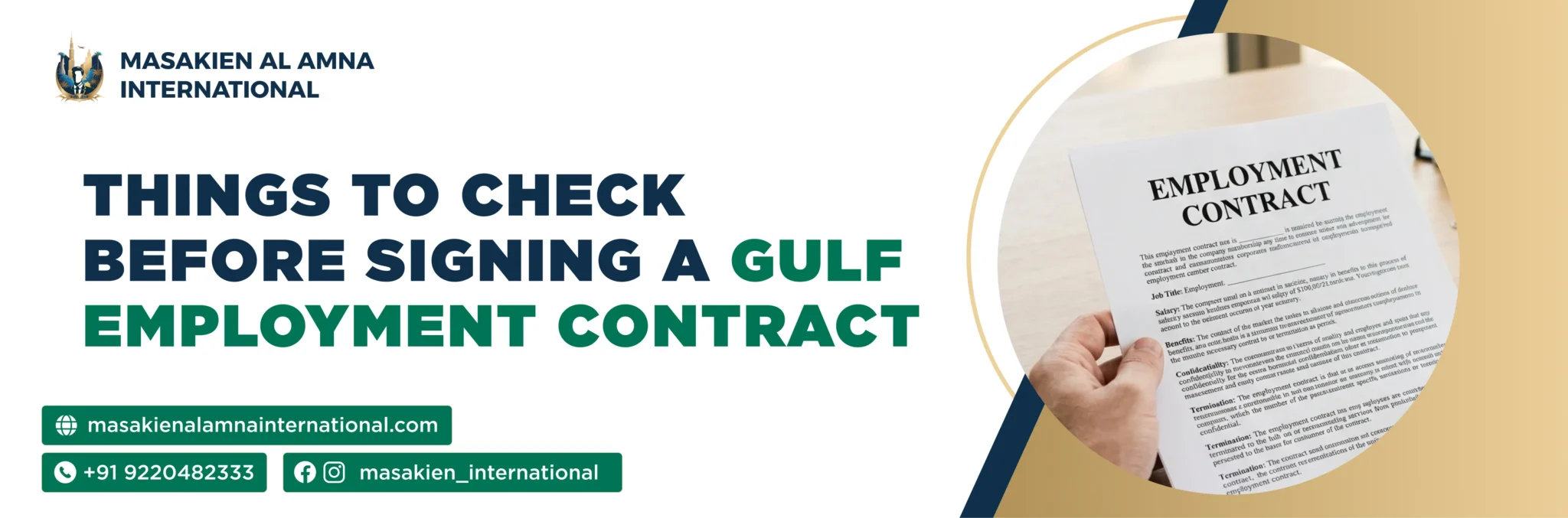 Things to Check Before Signing a Gulf Employment Contract